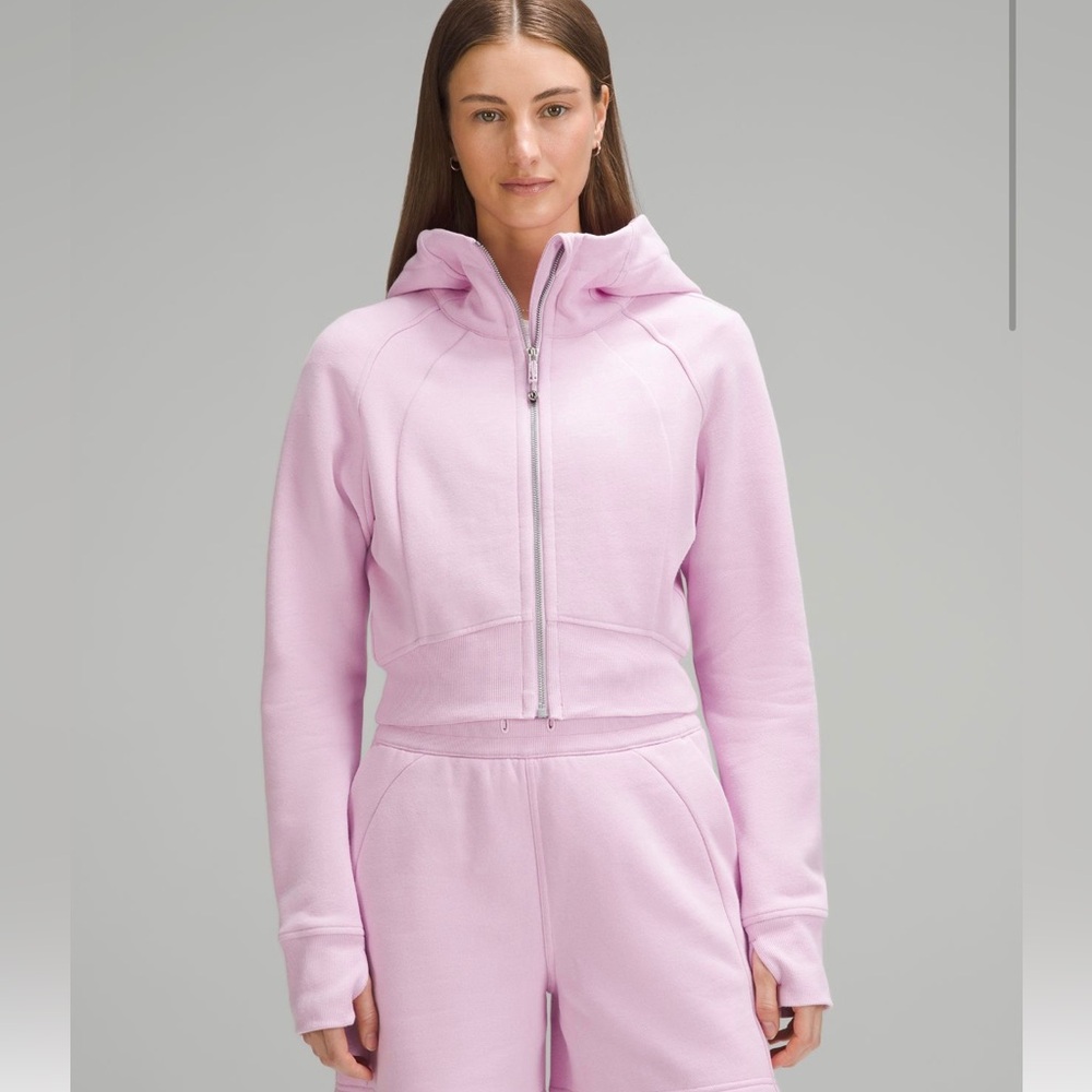 Lululemon cropped scuba zip-up hoodie